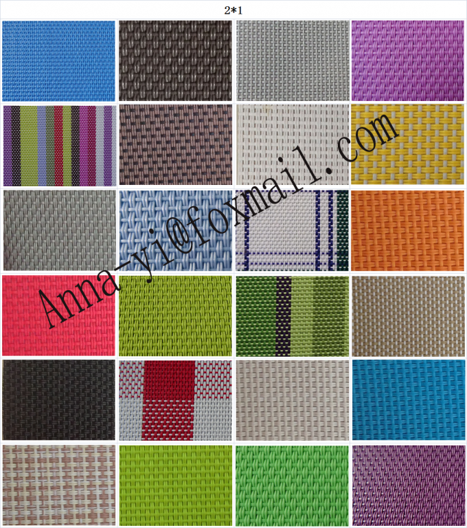 2*1 woven PVC fabric waterproof Anti-UV blue color Textilene fabric for outdoor chair table 0