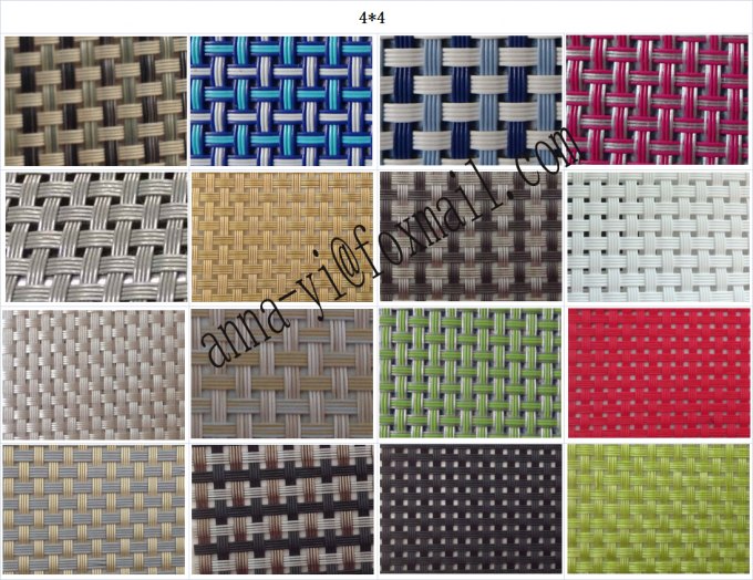 textilene solar screen waterproof UV-Resistant 4X4 woven wires for garden furnitures 2