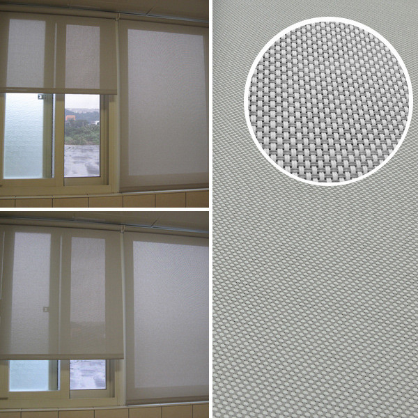 white color 30%polyester 70%PVC mesh anti-uv fabric Blinds sunscreen 1