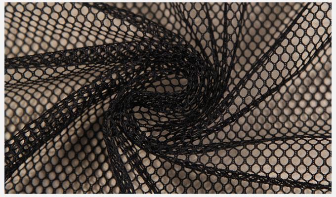 Grey/Black 100% polyester 68D warp knitted hexagonal mesh cloth for bag pocket T shirt sportswear mesh fabric 1