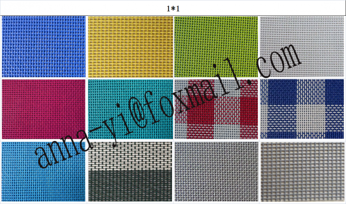 Mix Color Weave Mesh Fabric Textilene (Pvc Vinyl) 1x1 Pvc Coated Polyester 2
