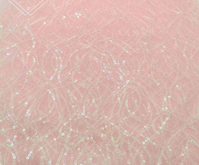Shiny piece of gauze fabrics wedding dress embroidery fabrics 10